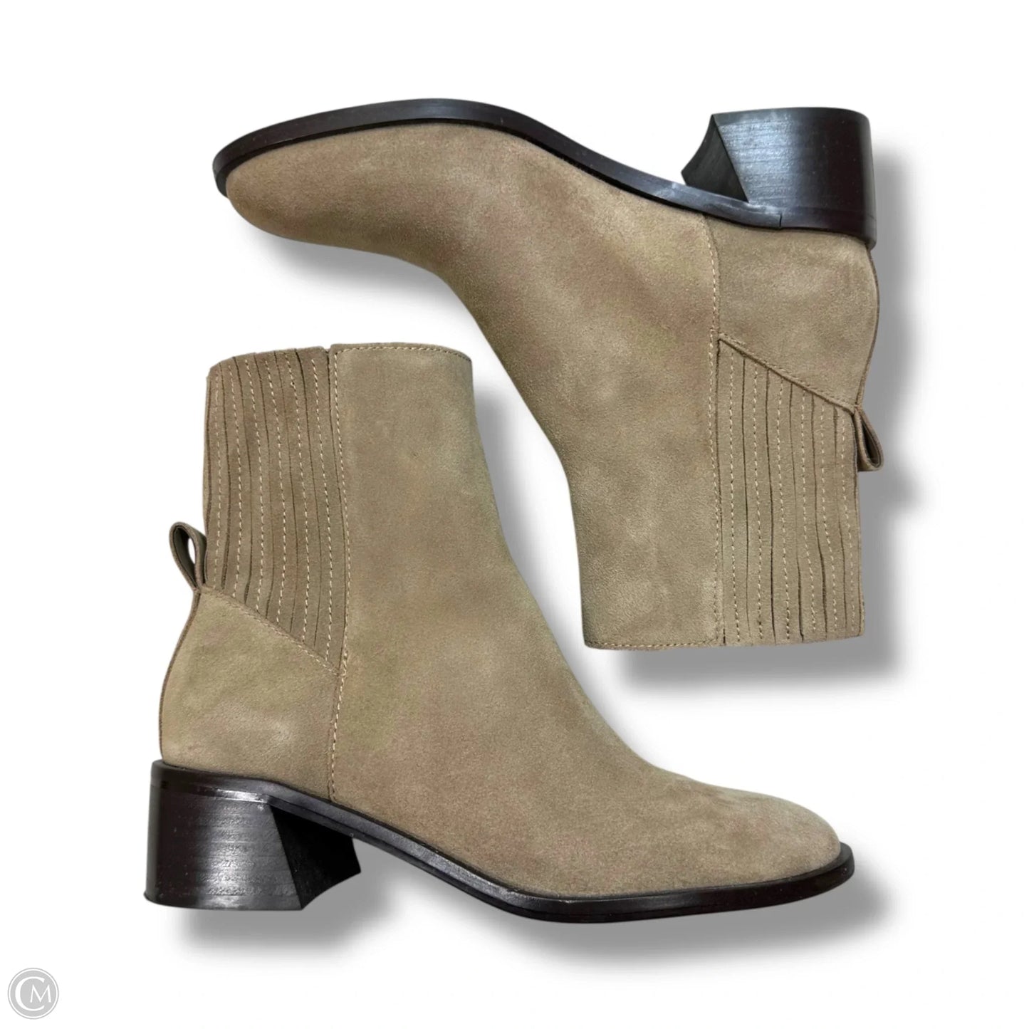 Boots Ankle Heels By Dv In Beige, Size: 7.5