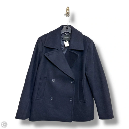 Coat Peacoat By Banana Republic In Navy, Size: S