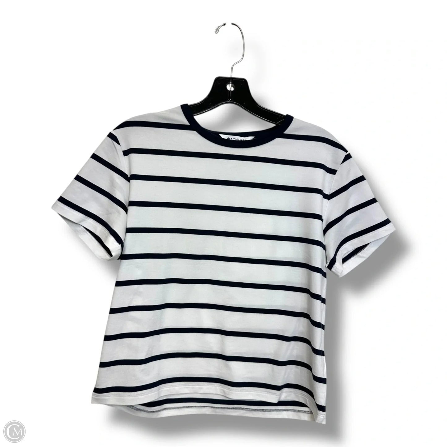 Athletic Top Short Sleeve By Athleta In Striped Pattern, Size: Xs