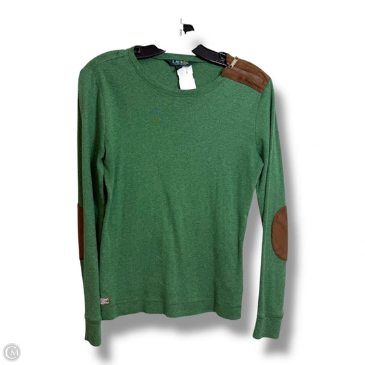Top Long Sleeve Basic By Lauren By Ralph Lauren In Green, Size: M