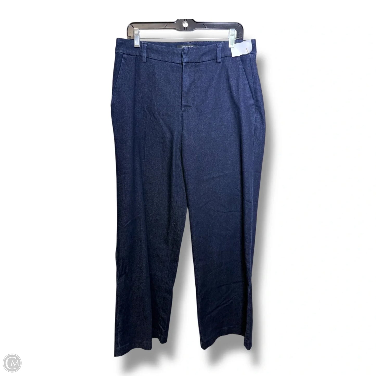 Jeans Wide Leg By Liverpool In Blue Denim, Size: 10