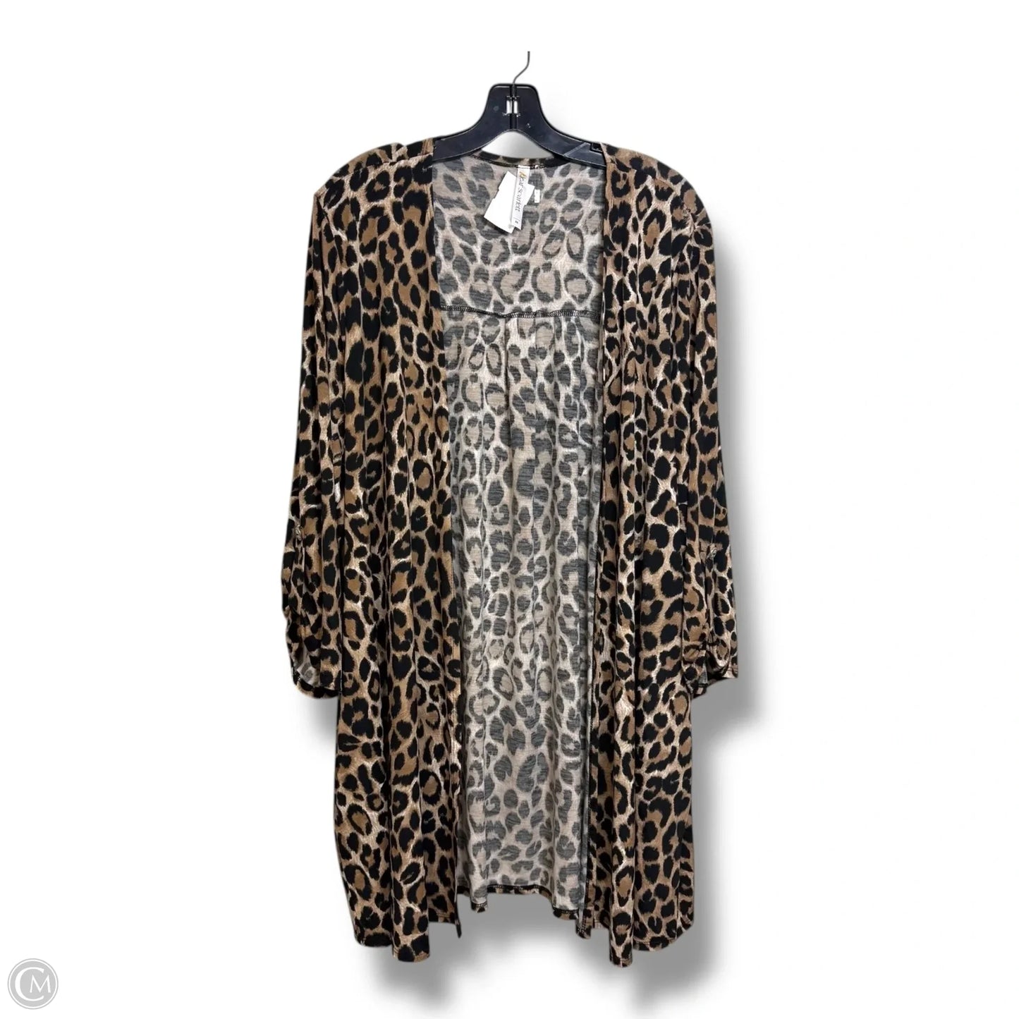 Cardigan By Dear Scarlett In Animal Print, Size: 3x