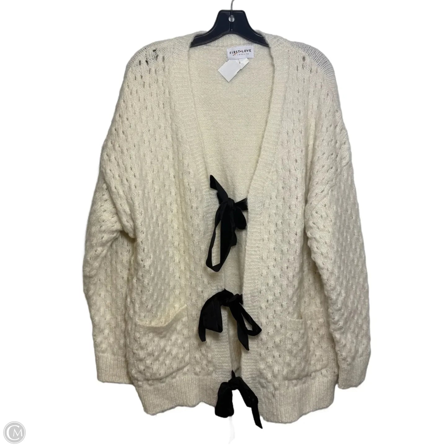 Cardigan By First Love In Ivory, Size: Xl
