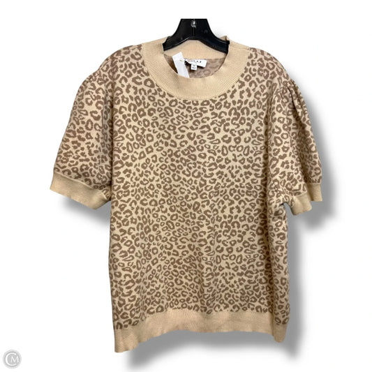 Sweater Short Sleeve By Gilli In Animal Print, Size: 1x