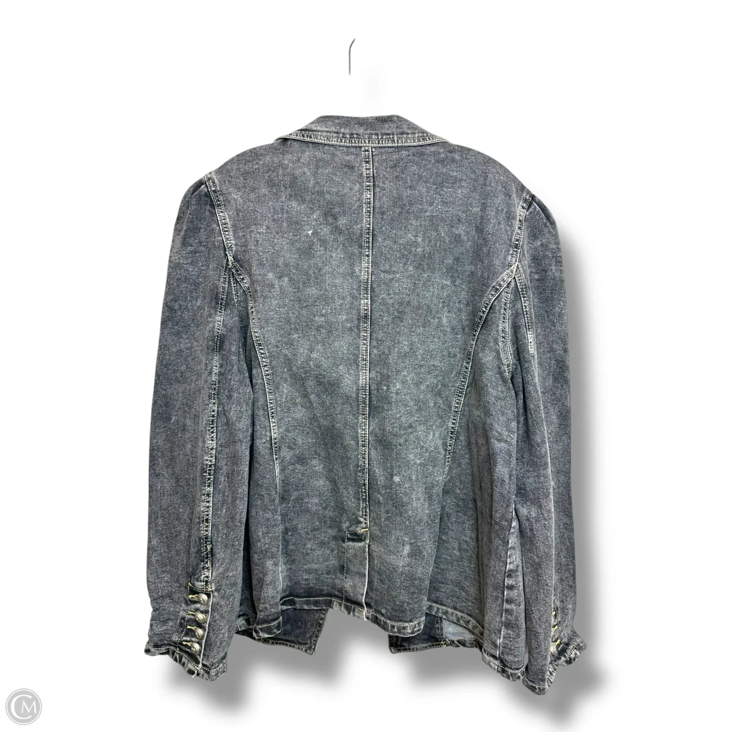 Jacket Denim By Savanna Jane In Black Denim, Size: 1x