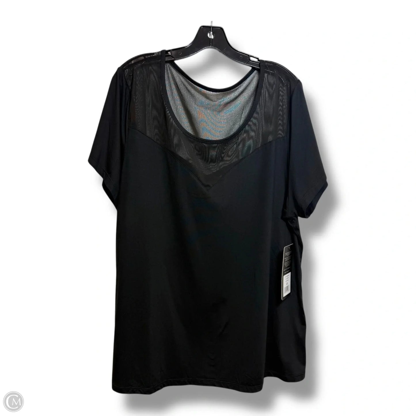 Athletic Top Short Sleeve By 90 Degrees By Reflex In Black, Size: 2x