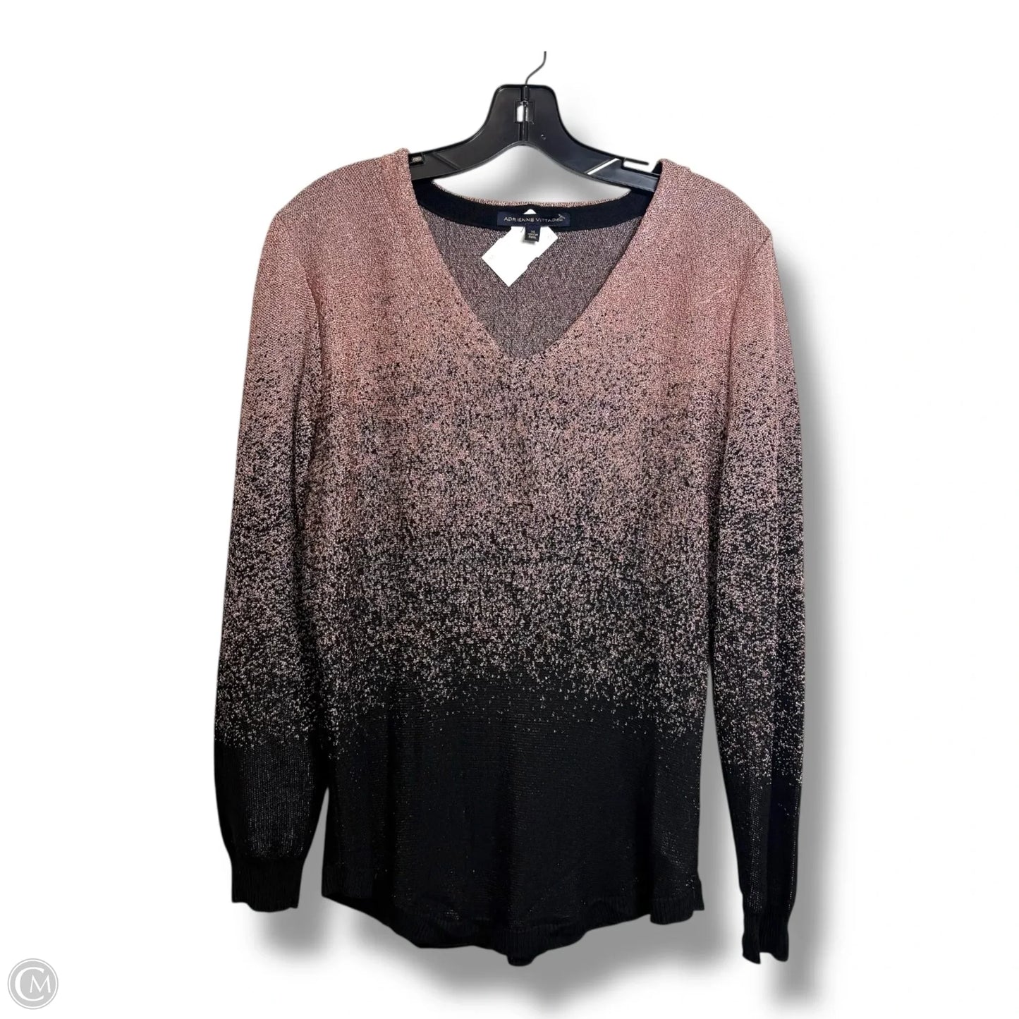 Top Long Sleeve By Adrienne Vittadini In Pink, Size: Xl