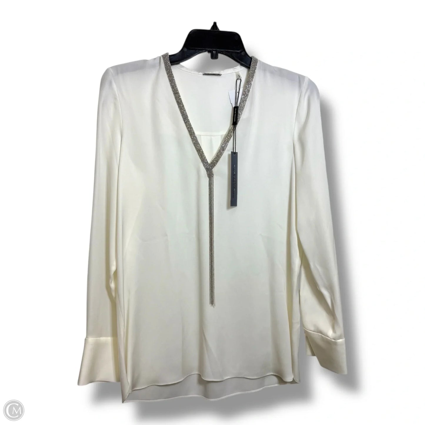 Top Long Sleeve By Elie Tahari In Ivory, Size: S