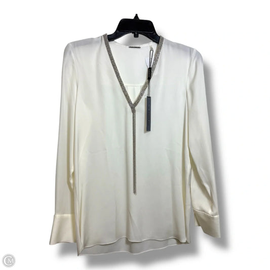Top Long Sleeve By Elie Tahari In Ivory, Size: S