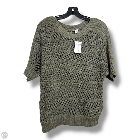 Sweater Short Sleeve By Chicos In Green, Size: L