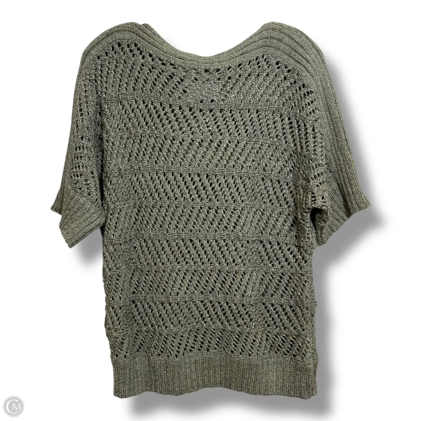 Sweater Short Sleeve By Chicos In Green, Size: L