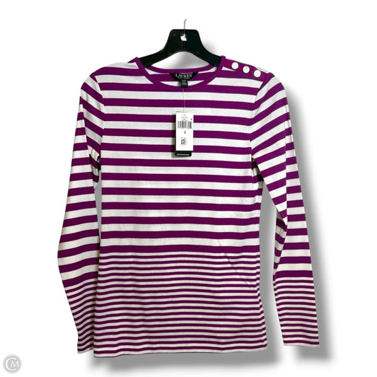 Top Long Sleeve By Lauren By Ralph Lauren In Striped Pattern, Size: S