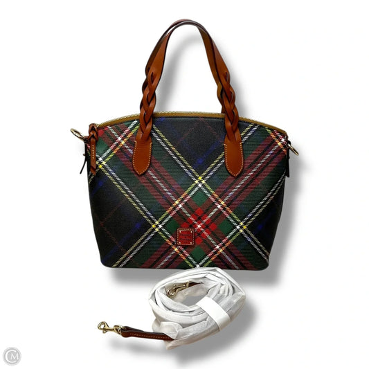 Plaid Handbag Designer By Dooney And Bourke, Size: Large