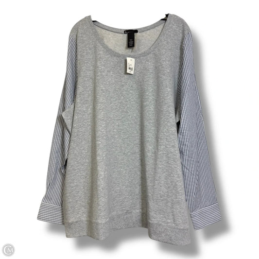 Top Long Sleeve By Lane Bryant In Grey, Size: 2x