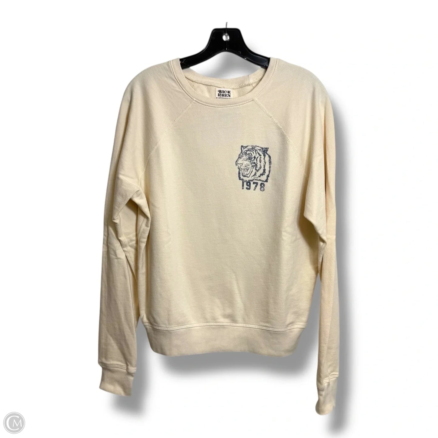 Sweatshirt Crewneck By Anthropologie In Ivory, Size: Xs