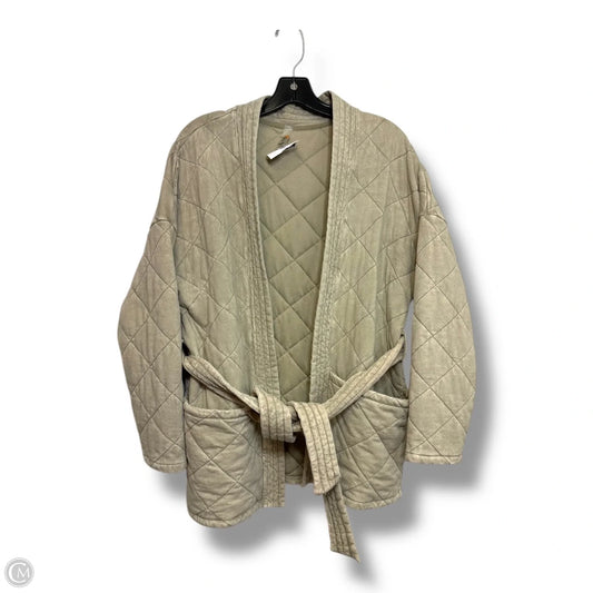 Athletic Jacket By Mono B In Taupe, Size: L