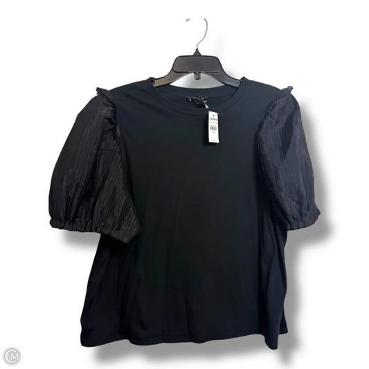 Top Short Sleeve By Express In Black, Size: Xl