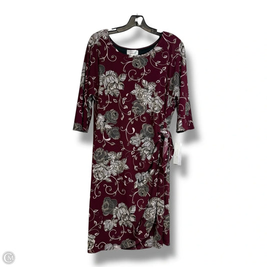 Dress Party Short By Signature By Robbie Bee In Maroon, Size: L