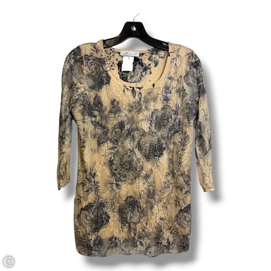 Top Short Sleeve By Clothes Mentor In Ivory, Size: M