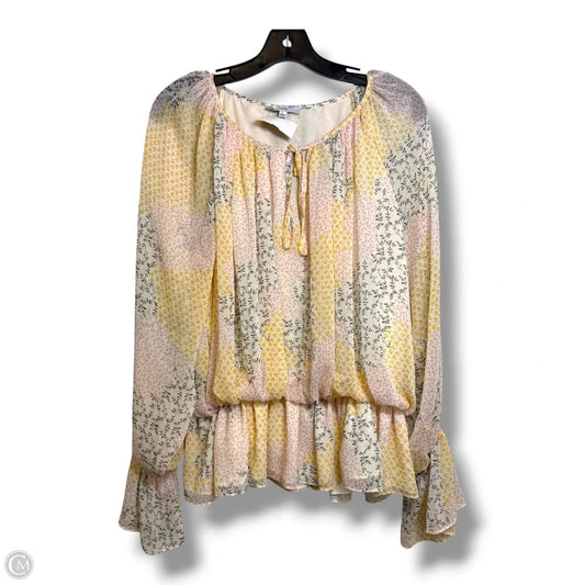 Top Long Sleeve By Fate In Floral Print, Size: L