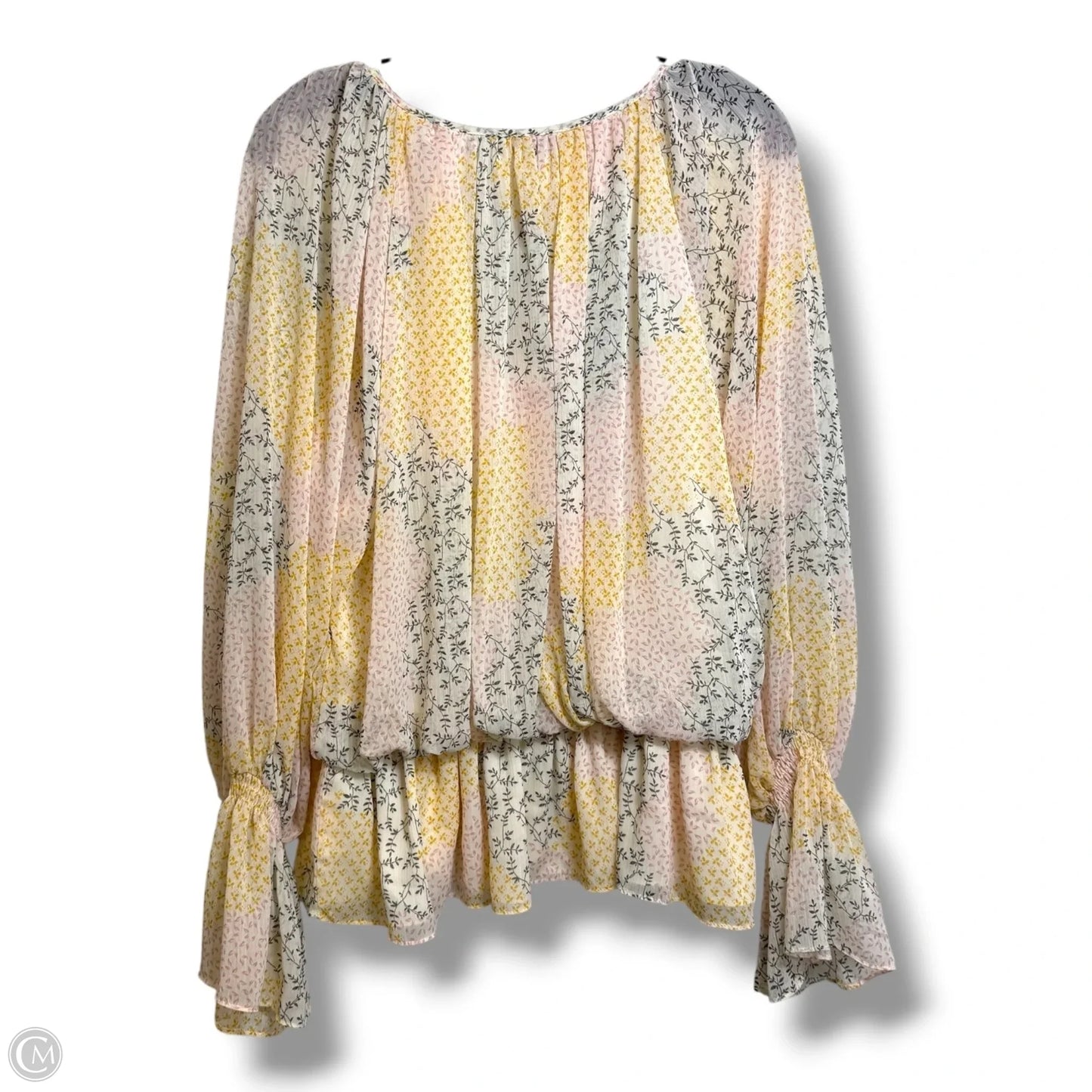 Top Long Sleeve By Fate In Floral Print, Size: L