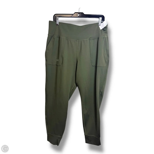 Athletic Pants By Under Armour In Green, Size: Xl