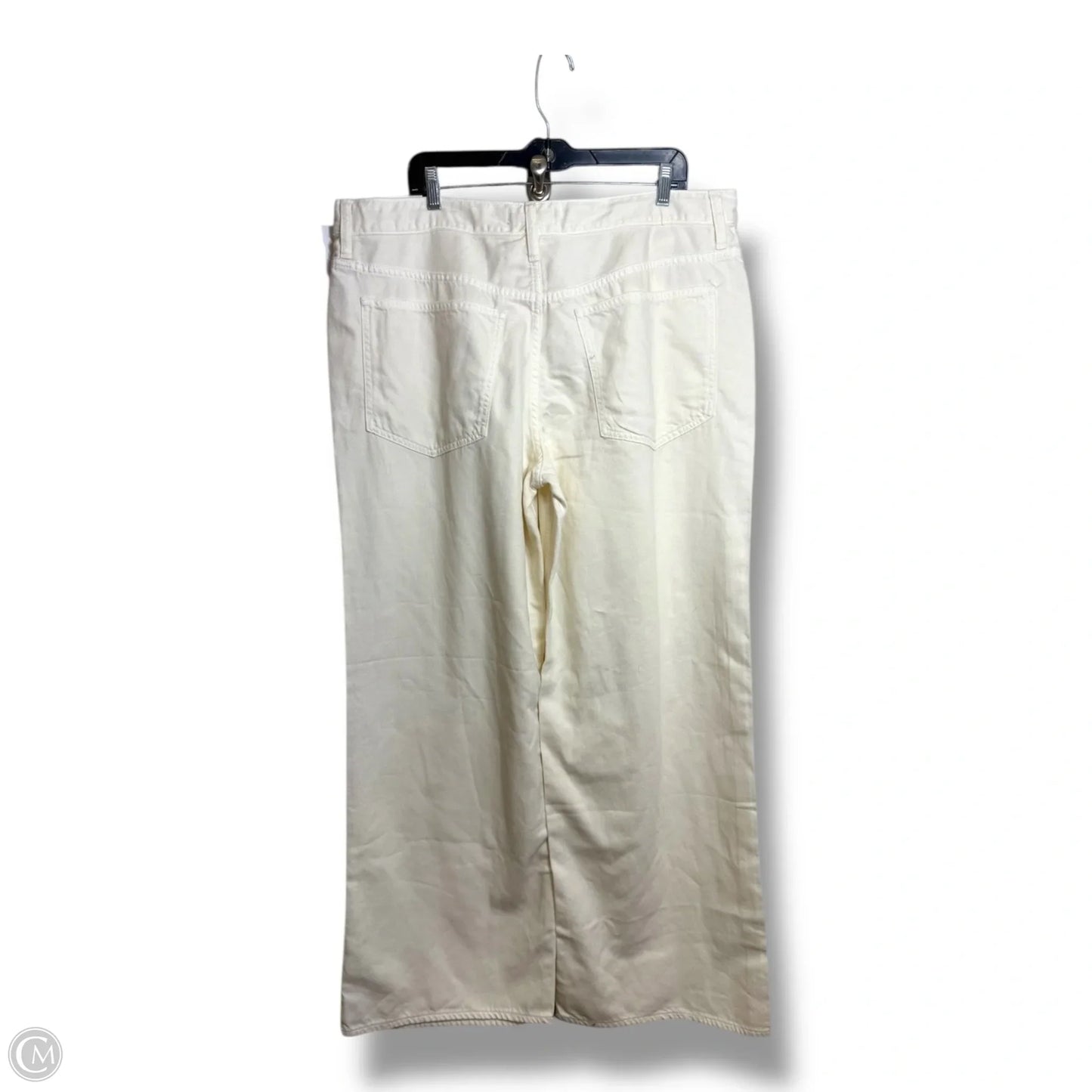 Pants low slung baggy Wide Leg By Madewell In Ivory, Size: 16