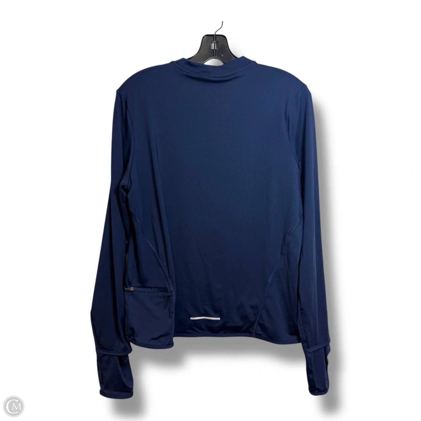 Athletic Top Long Sleeve Crewneck By Nike Apparel In Navy, Size: M