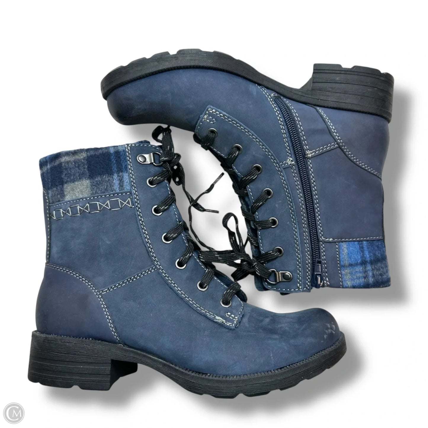 Boots Ankle Flats By Earth Origins In Navy, Size: 8.5