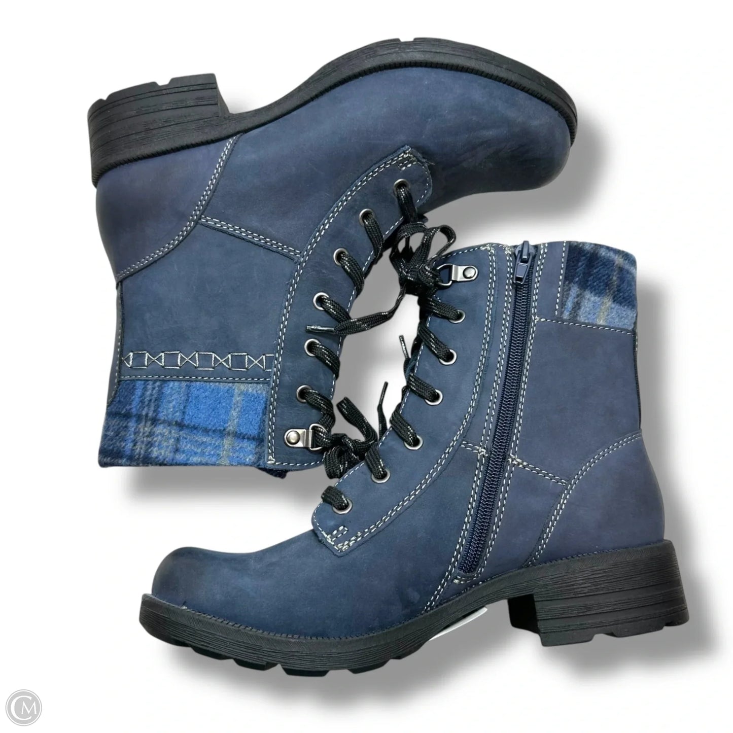 Boots Ankle Flats By Earth Origins In Navy, Size: 8.5