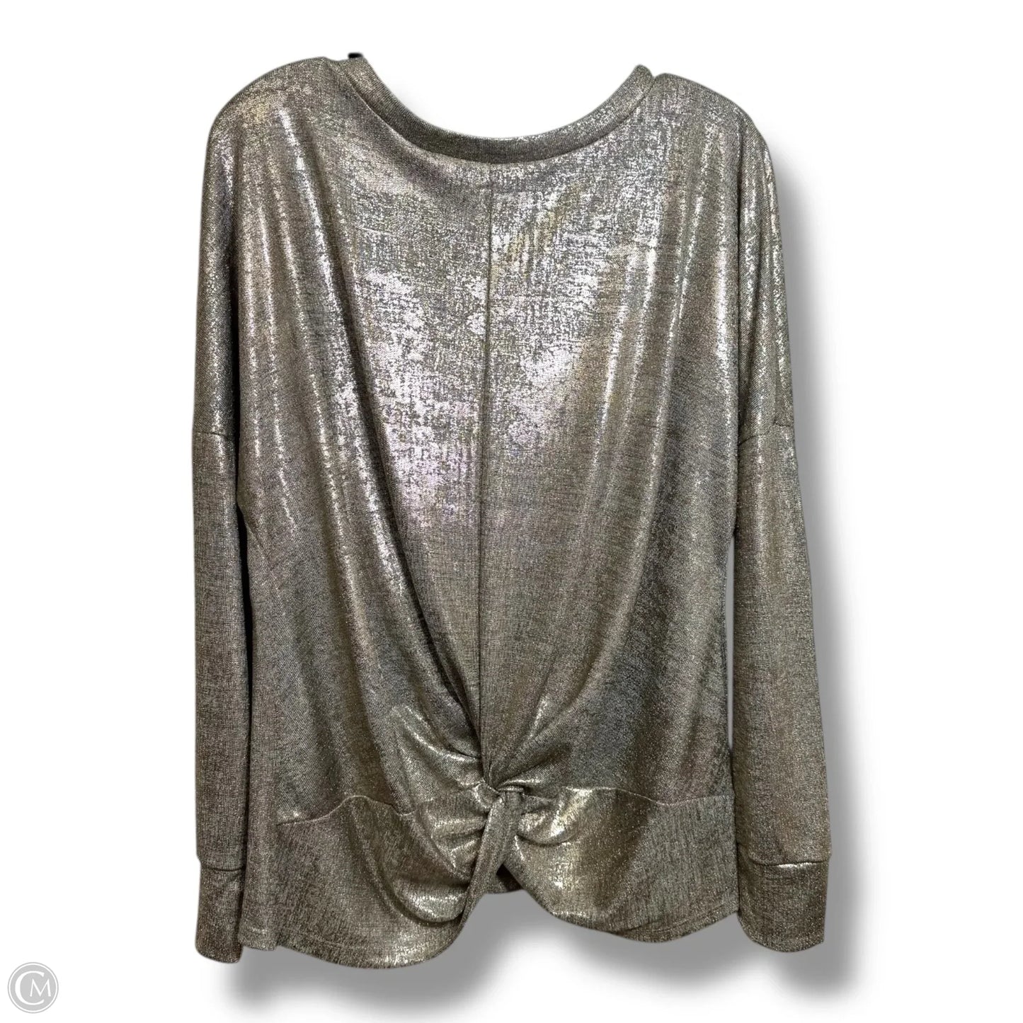 Top Long Sleeve By Clothes Mentor In Gold, Size: L