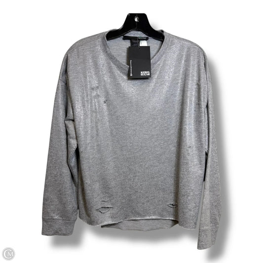 Top Long Sleeve By Clothes Mentor In Grey, Size: L