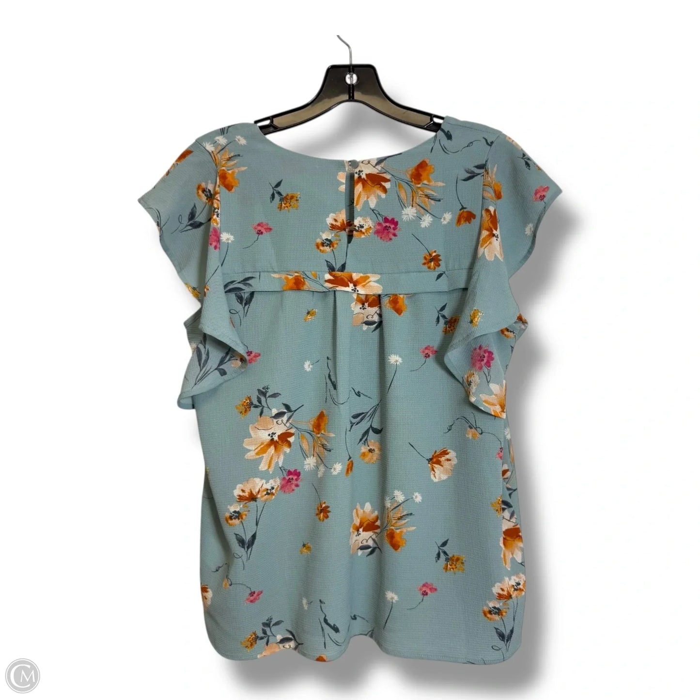 Top Sleeveless By Monteau In Floral Print, Size: L