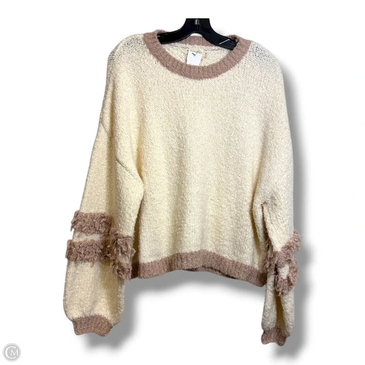 Sweater By Debut In Ivory, Size: Xl