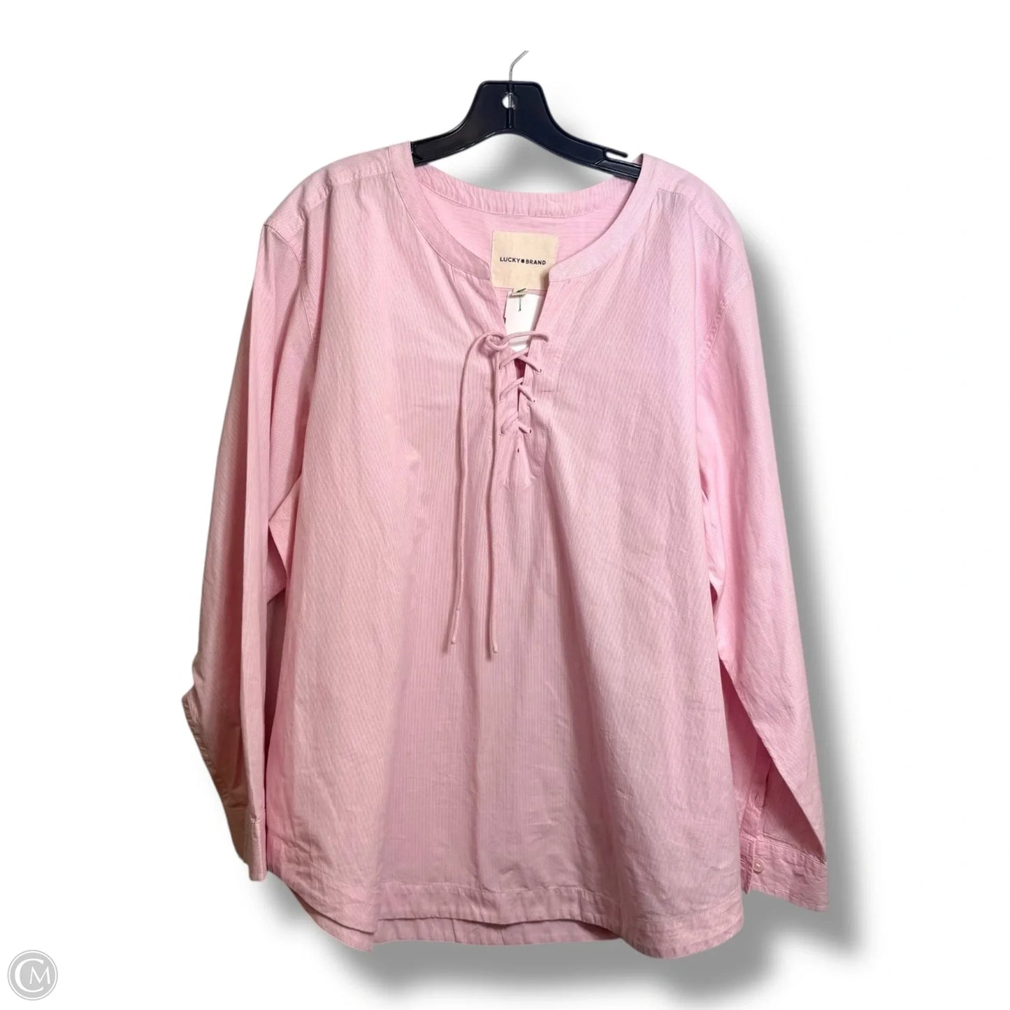 Top Long Sleeve By Lucky Brand In Pink, Size: Xl