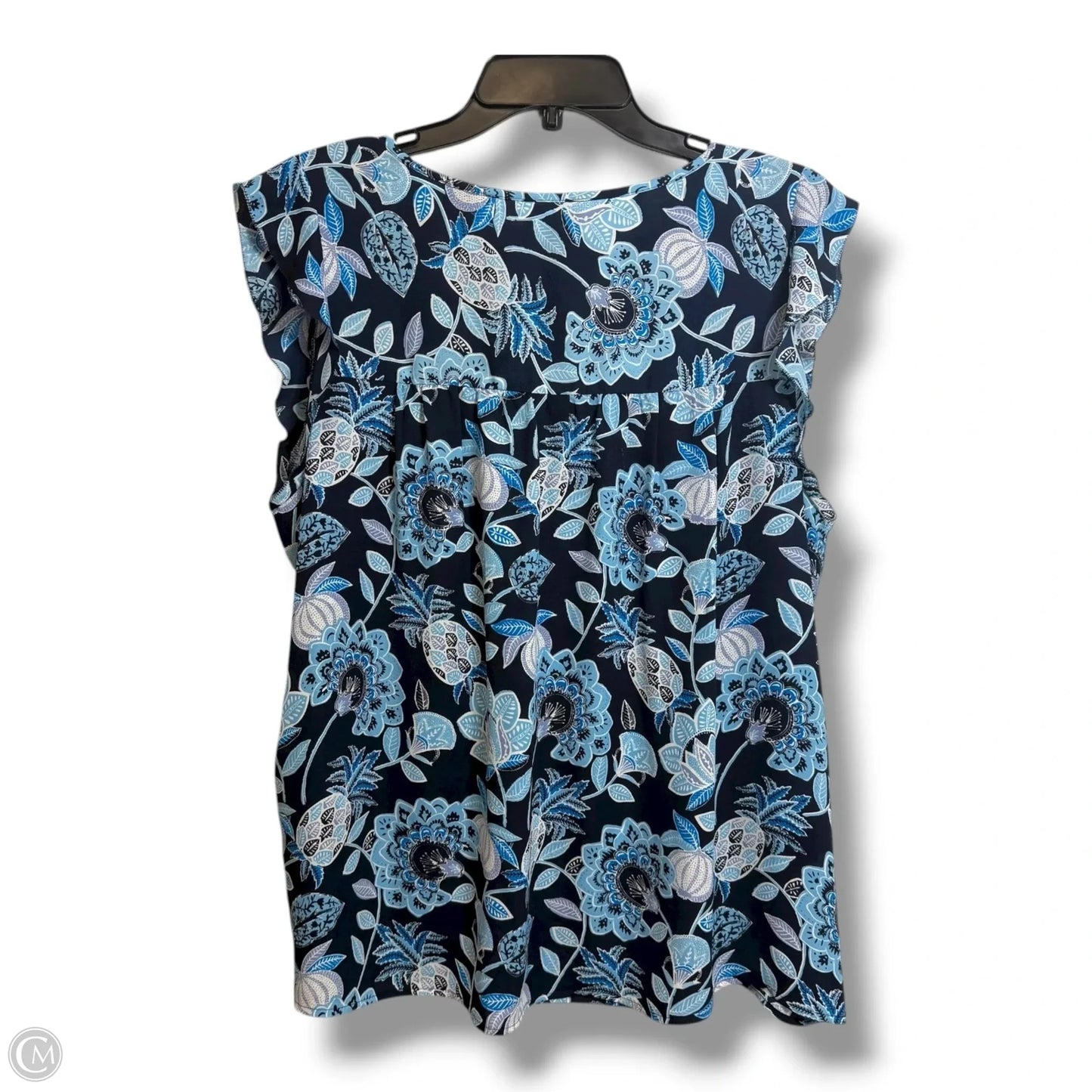 Top Sleeveless By Loft In Blue, Size: L