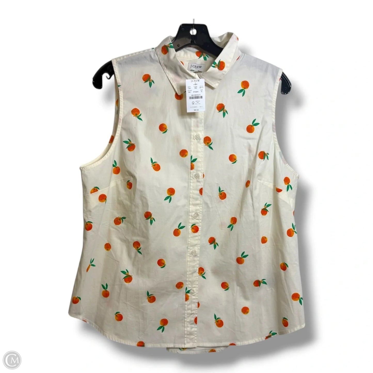 Top Sleeveless By J. Crew In Orange, Size: Xl