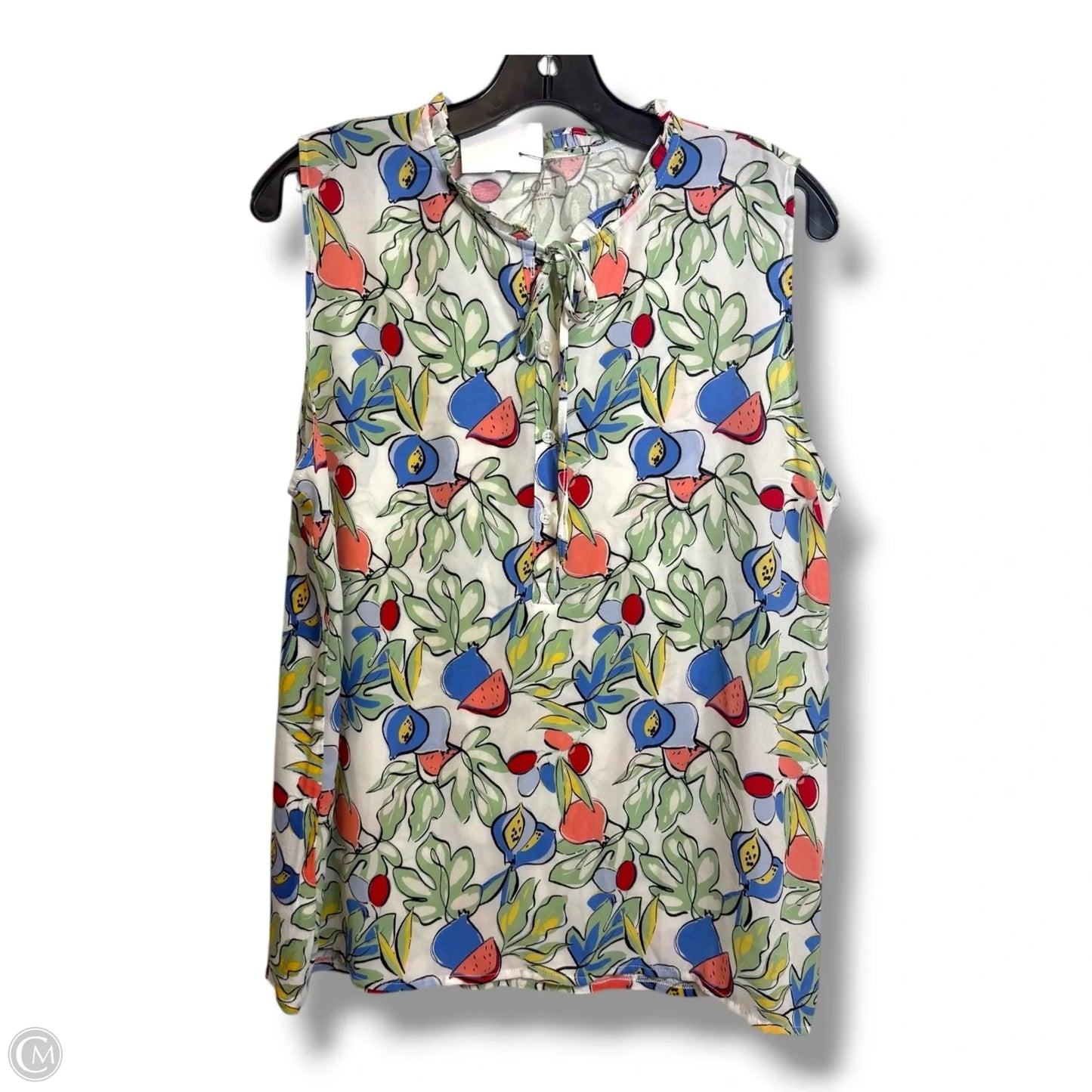 Top Sleeveless By Loft In Multi-colored, Size: L
