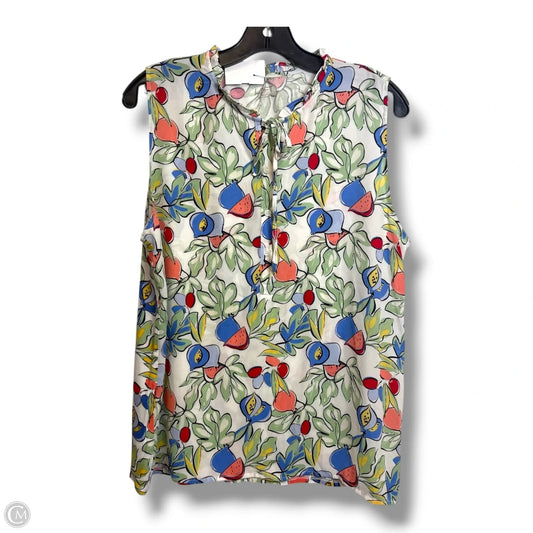 Top Sleeveless By Loft In Multi-colored, Size: L