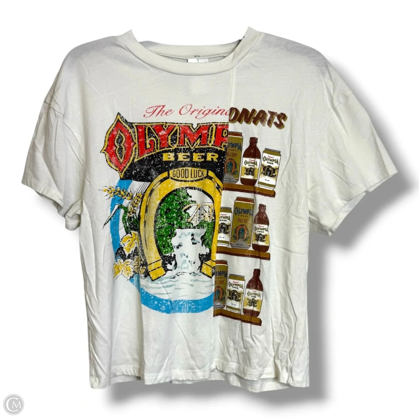 Top Short Sleeve Basic By Cmf In White, Size: S