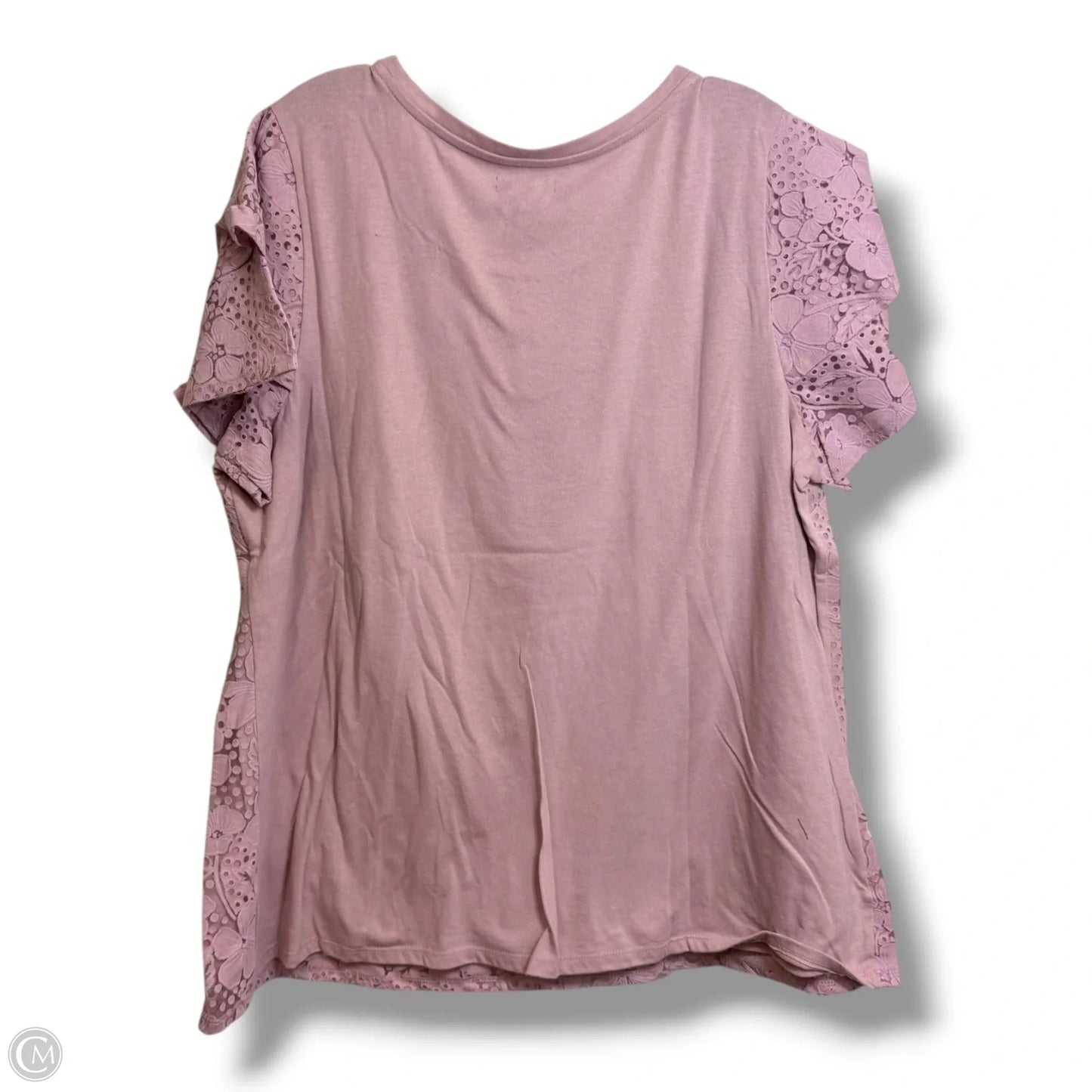 Top Short Sleeve By Lane Bryant In Mauve, Size: 1x