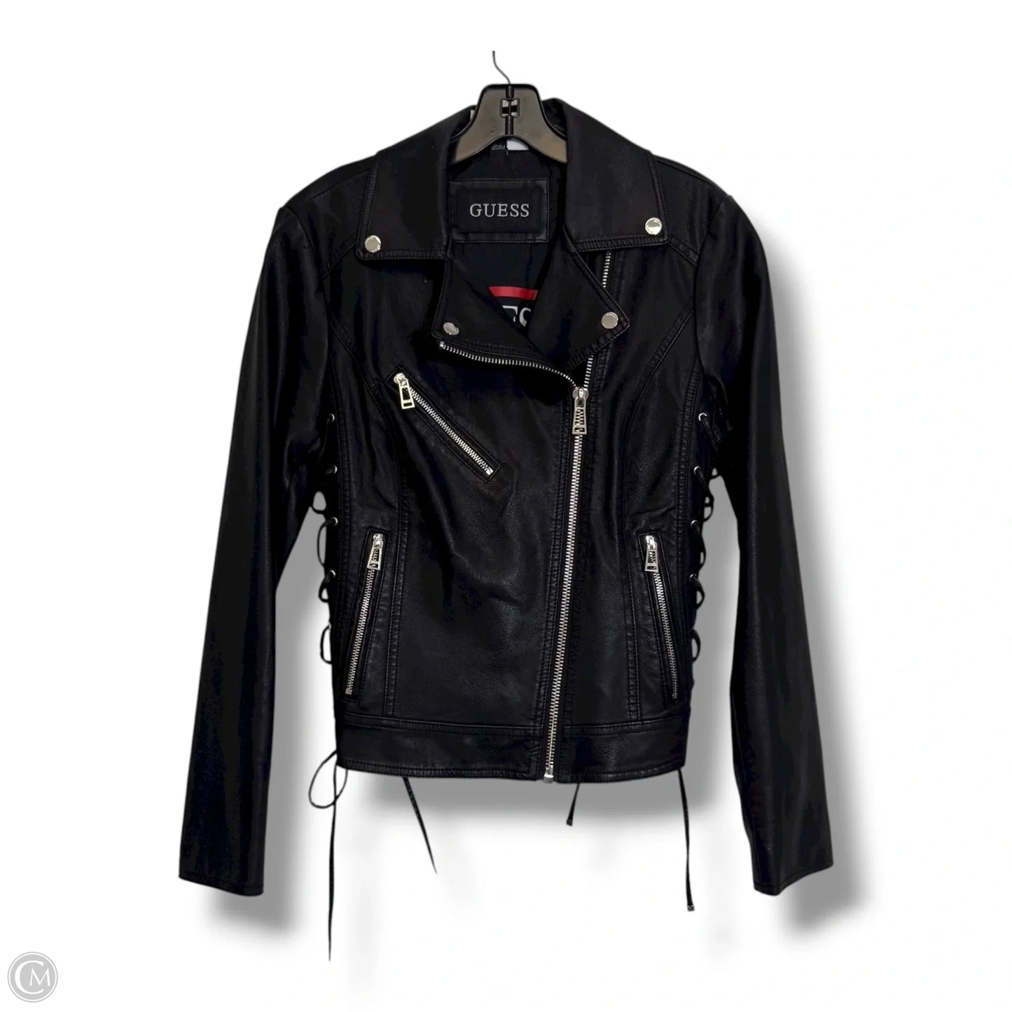 Jacket Moto By Guess In Black, Size: M