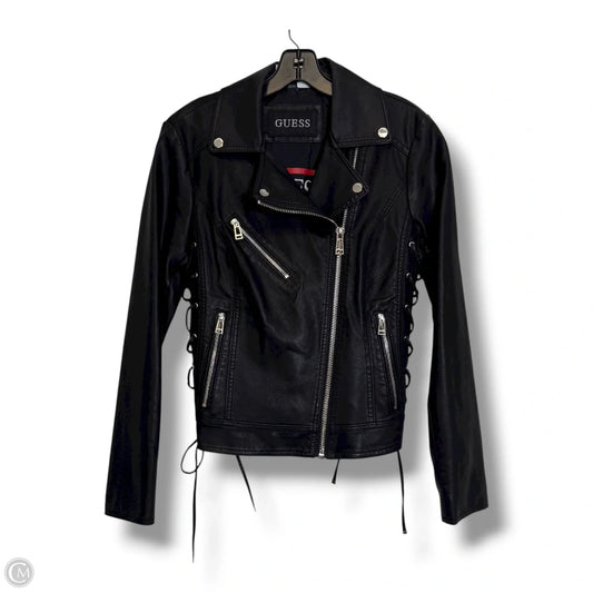 Jacket Moto By Guess In Black, Size: M