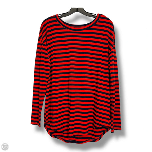 Top Long Sleeve By Lou And Grey In Striped Pattern, Size: M