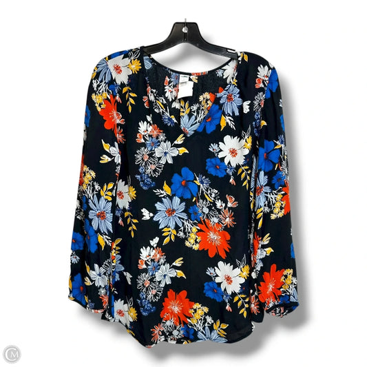 Top Long Sleeve By Old Navy In Floral Print, Size: L