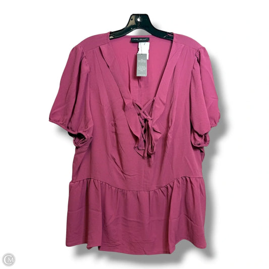 Top Short Sleeve By Lane Bryant In Rose Gold, Size: 1x
