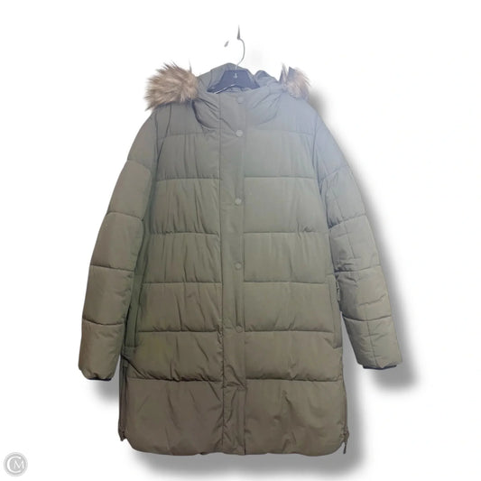 Coat Puffer & Quilted By Tommy Hilfiger In Green, Size: Xl