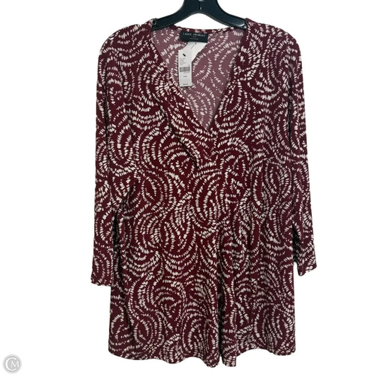 Top Long Sleeve By Lane Bryant In Maroon, Size: Xl
