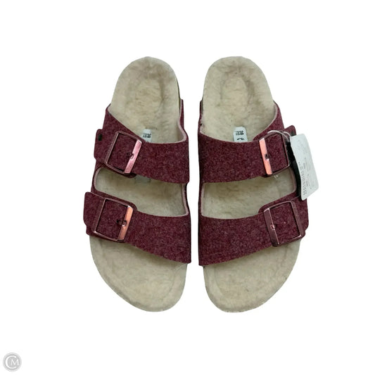 Sandals Flip Flops By Birkenstock In Maroon sz 38/7