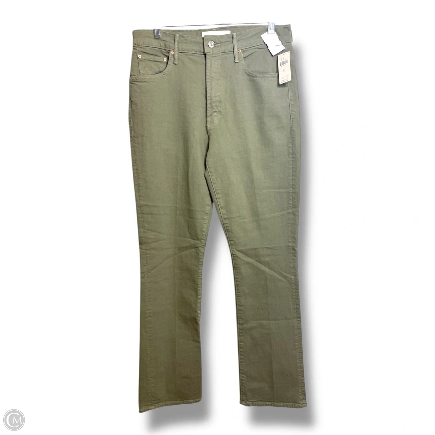 Jeans Straight By Mother In Green, Size: 10